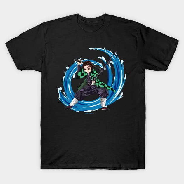 Water Sword Boy T-Shirt by Zapt Art